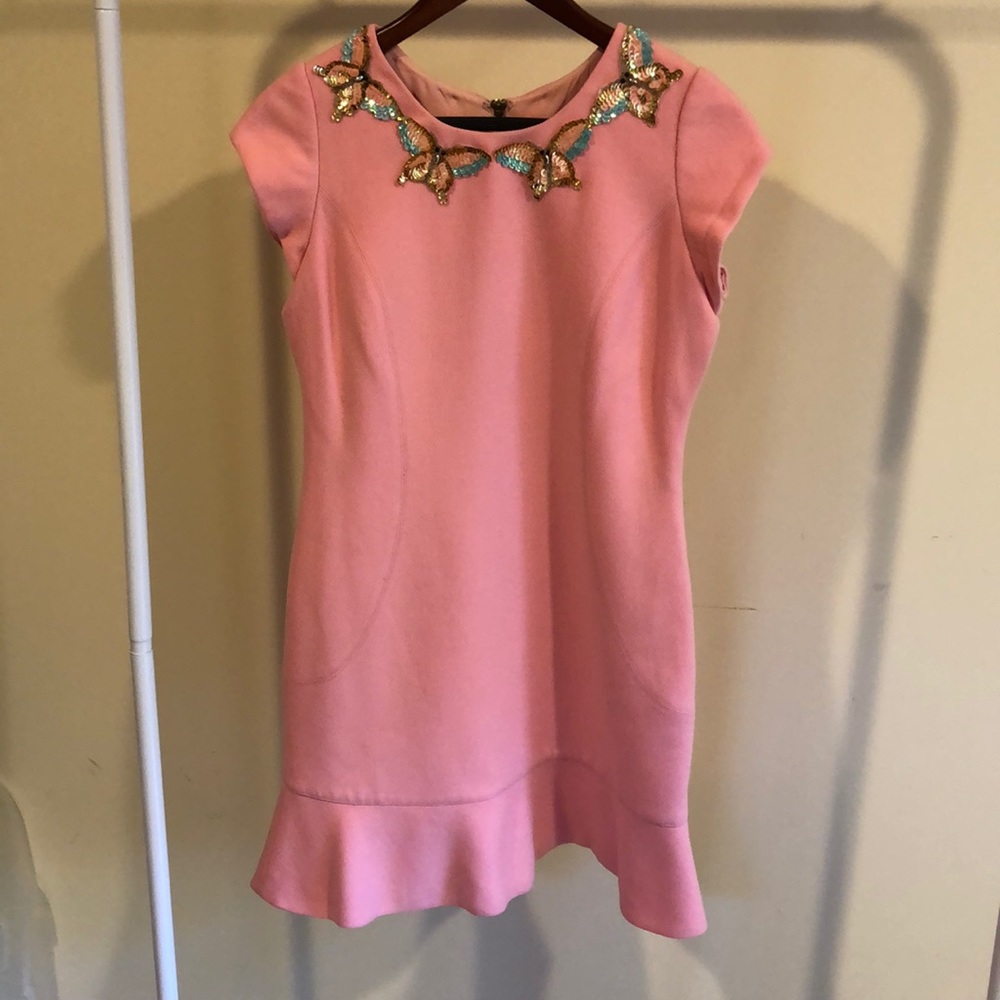Cute Vintage Pink Butterfly Dress